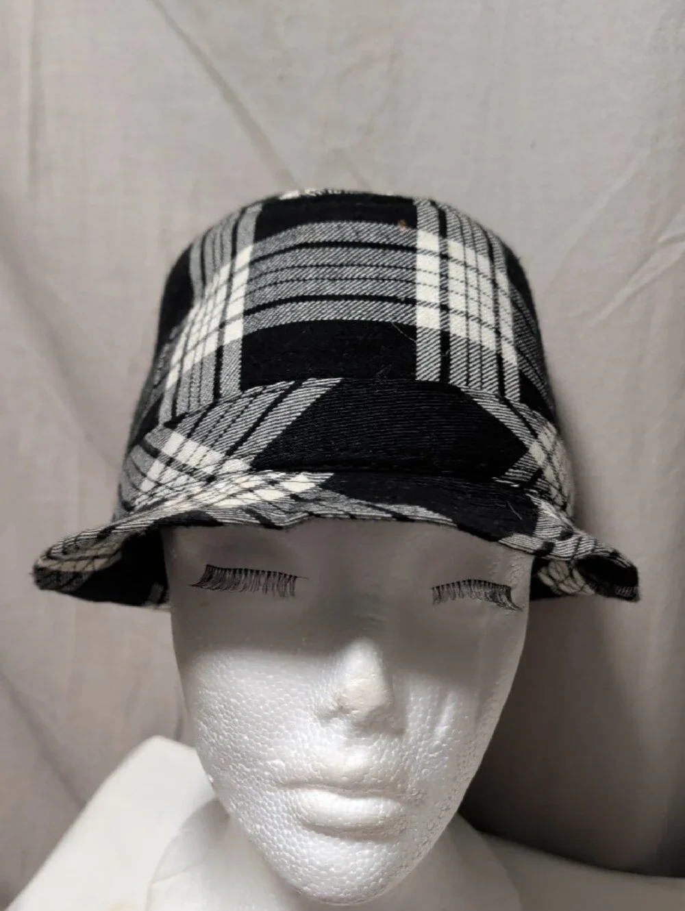Black & White Plaid Fedora Hat  Casual Resort Shopping Cruise Day Wear
